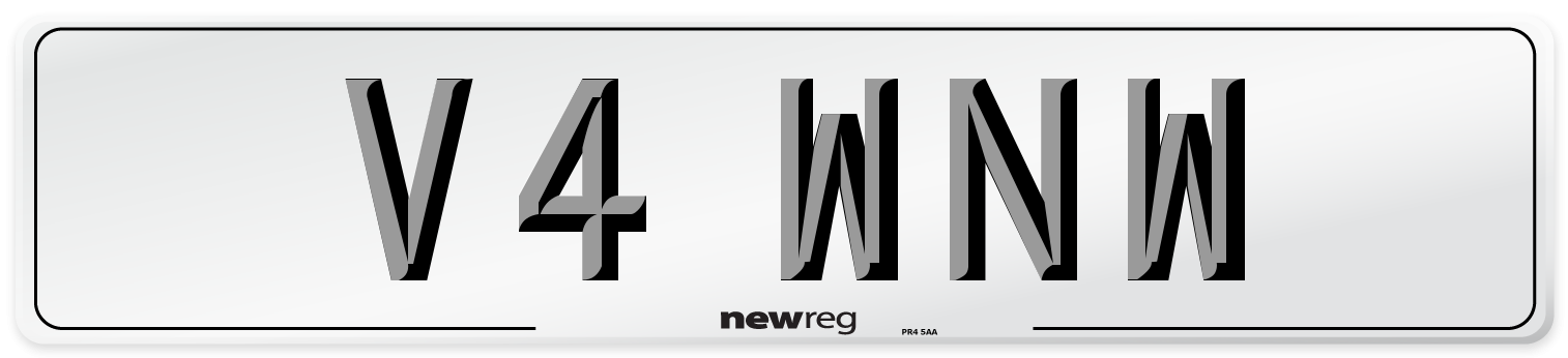 V4 WNW Number Plate from New Reg